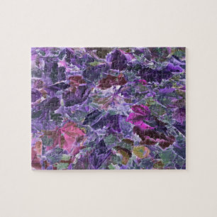 Puzzle Abstraits Feuilles violets roses de feuillage