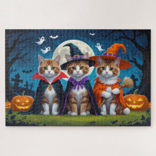 Puzzle Abyssinian Chats Citrouille Halloween Funny