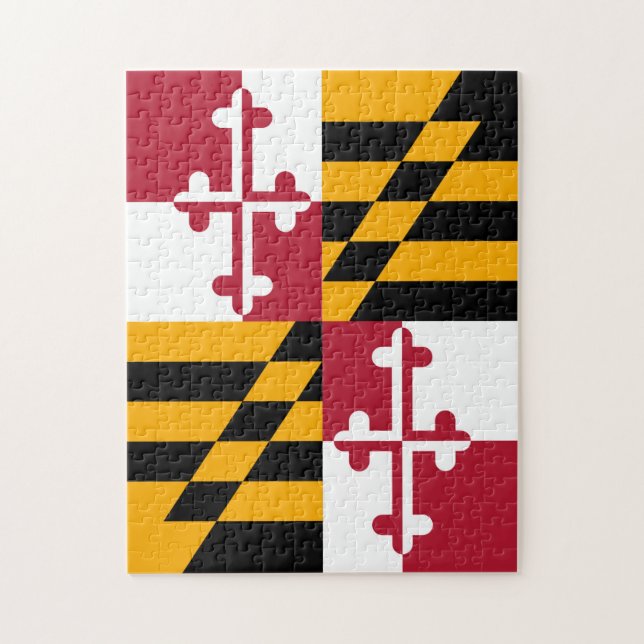 Puzzle Accent de conception de drapeau d'état du Maryland (Vertical)