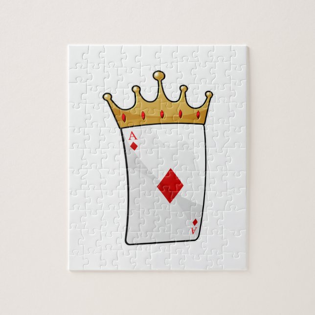 Puzzle Ace diamant avec Couronne (Vertical)
