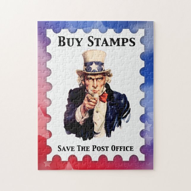 Puzzle Acheter Des Timbres Enregistrer Le Bureau De Poste (Vertical)