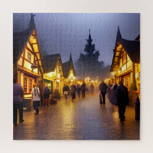 Puzzle Acheteurs dans le village d'Ayer, Messe. (Vertical)