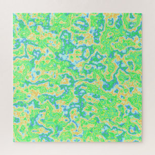 Puzzle Acide coloré néon Voyage Super Marbre Abstrait Art
