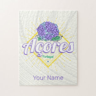 Puzzle Açores Hydrangea Flower Island Portugal Vintage