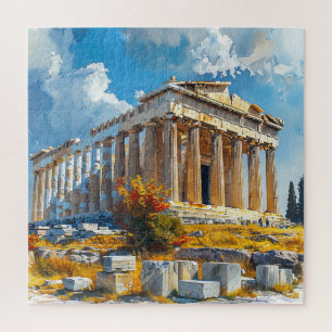Puzzle Acropole grecque Aquarelle Points de repère