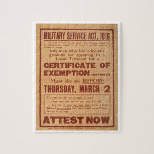 Puzzle Acte de service militaire, affiche de _Propaganda