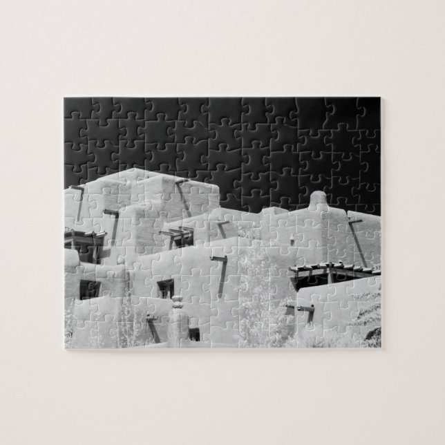 Puzzle Adobe de style Pueblo Inn à Loretto, Père Noël Fe, (Horizontal)