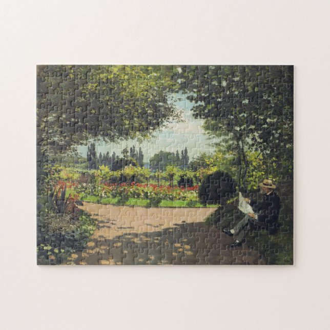 Puzzle Adolphe Monet Lecture dans le jardin Monet Art (Horizontal)