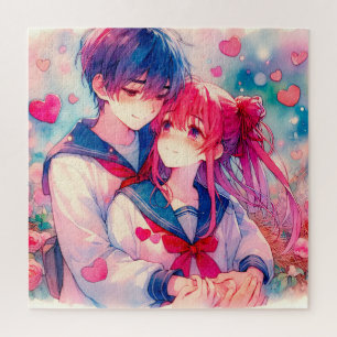Puzzle Adorable Anime à thème Saint-Valentin
