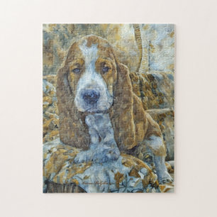 Puzzle Adorable Basset Hound Puppy