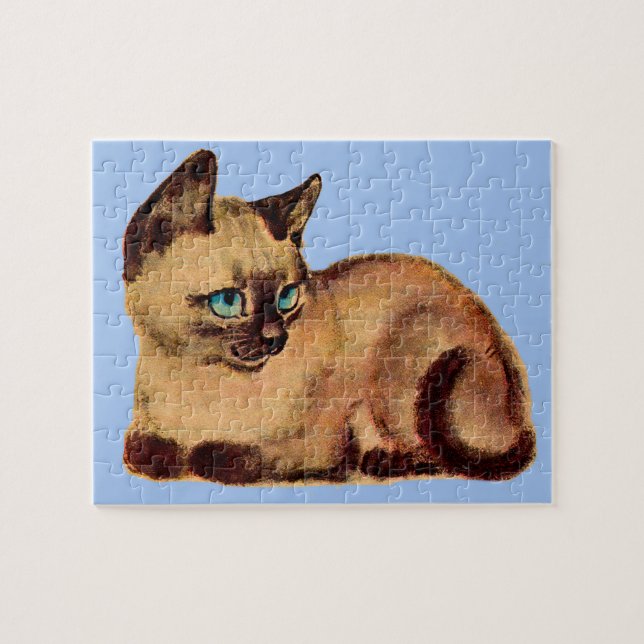 Puzzle adorable chaton siamois (Horizontal)
