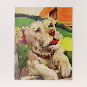 Puzzle adorable chien de terrier des années 1940