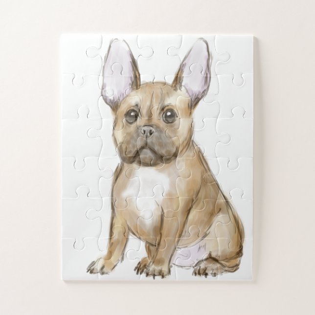 Puzzle Adorable chiot français bulldog (Vertical)