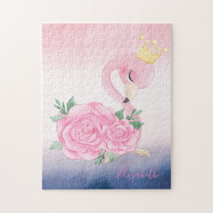 Puzzle Adorable couleur ombrée flamant rose mignon