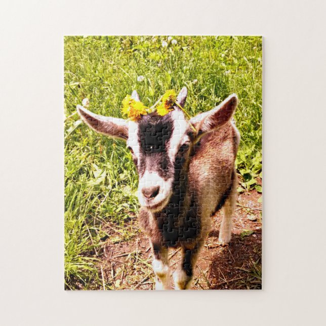 Puzzle adorable de chèvre de bébé (Vertical)