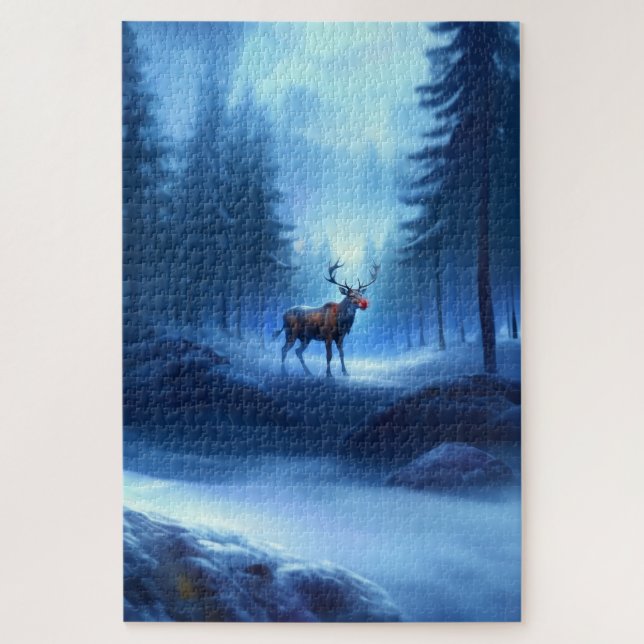 Puzzle Adorable Reindeer Winter Wonderland Vacances (Vertical)