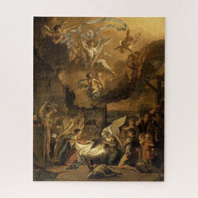 Puzzle Adoration des bergers beaux-arts Noël (Vertical)