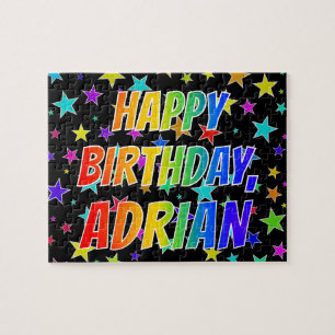 Puzzle "ADRIEN" Prénom, "HEUREUX ANNIVERSAIRE"
