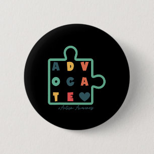 Puzzle Advocate Autism Awareness Autism Support  2 Inch Round Button