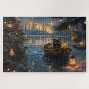 Puzzle Affenpinscher Festive Christmas Voyage