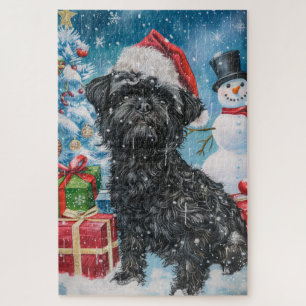 Puzzle Affenpinscher Winter Wonderland Christmas Joie