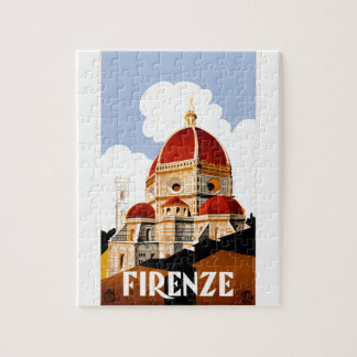 Puzzle Affiche 1930 de voyage de Florence Italie
