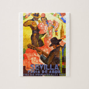 Puzzle Affiche 1949 juste de l'Espagne Séville avril
