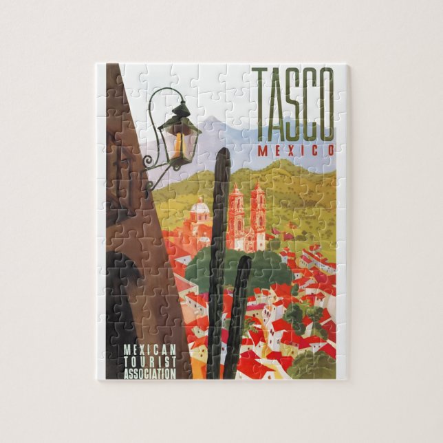 Puzzle Affiche 1950 de voyage de Tasco Mexique (Vertical)