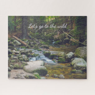 Puzzle Affiche de la cascade de forêt