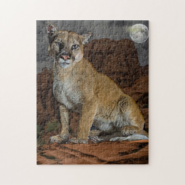 Puzzle affiche de montagne cougar (Vertical)