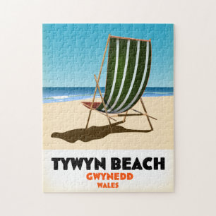 Puzzle Affiche de plage de Tywyn Gwynedd Wales