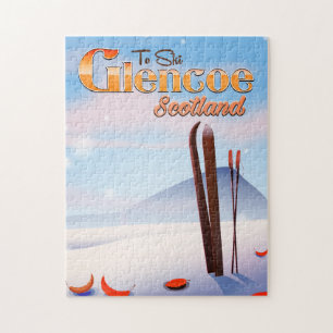 Puzzle Affiche de ski Glencoe Écosse