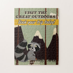 Puzzle Affiche de vacances vintage Visite de la grande ou