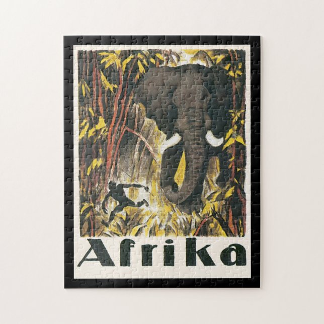Puzzle Affiche de Vintage voyage d'Afrika (Vertical)