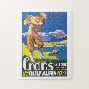 Puzzle Affiche de Vintage voyage d'Alpin de golf