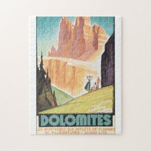 Puzzle Affiche de Vintage voyage de dolomites