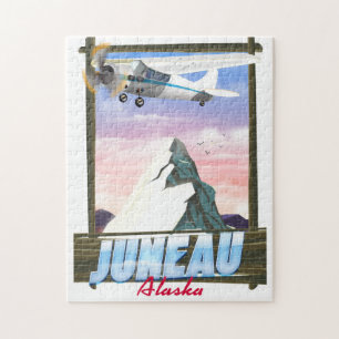 Puzzle Affiche de voyage à Juneau Alaska