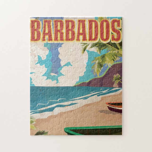 Puzzle Affiche de voyage à la Barbade (Vertical)