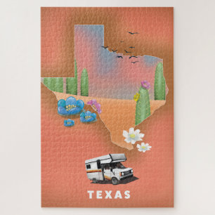 Puzzle Affiche de voyage au Texas