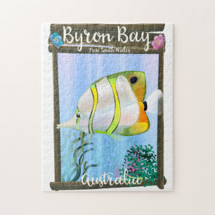 Puzzle Affiche de voyage de Byron Bay Australie.