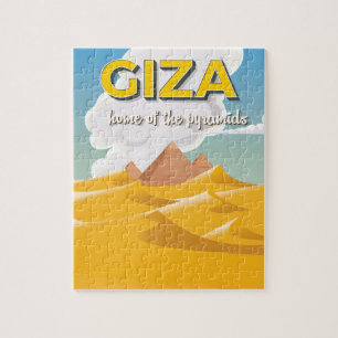 Puzzle Affiche de voyage de Giza - Maison des pyramides