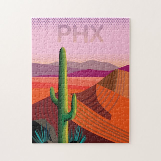 Puzzle Affiche de voyage de Phoenix Arizona | (Vertical)