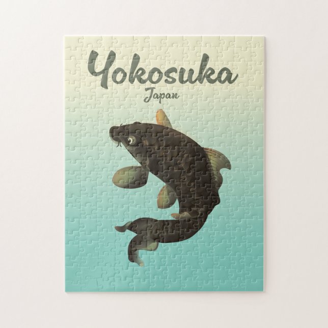 Puzzle Affiche de voyage de Yokosuka Japon (Vertical)