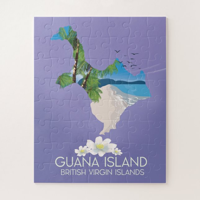 Puzzle Affiche de voyage des îles Vierges britanniques de (Vertical)