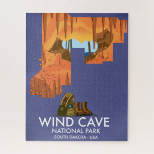 Puzzle Affiche de voyage du parc national Wind Cave Natio