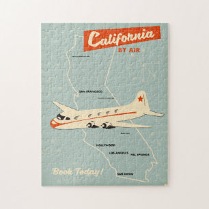 Puzzle Affiche de voyage en Californie "par avion" de sty
