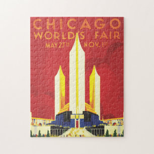 Puzzle Affiche de voyage logo américain