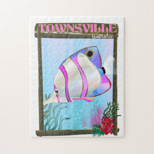 Puzzle Affiche de voyage poissons tropicaux de Townsville