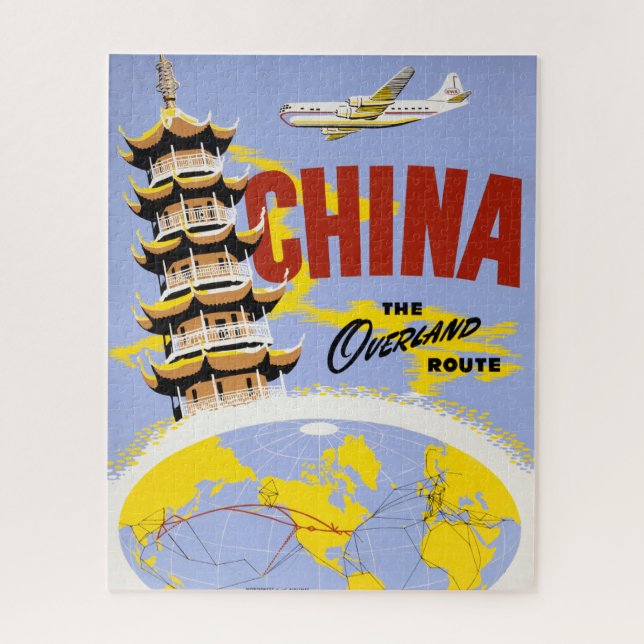 Puzzle Affiche de voyage pour Northwest Orient Airlines (Vertical)