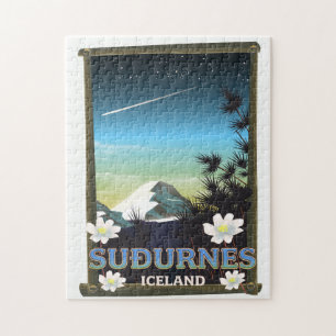 Puzzle Affiche de voyage Suðurnes Islande